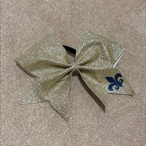 Glittery Gold Hair Bow for Kids